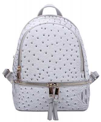 Ostrich Croc Backpack OS1082 GRAY